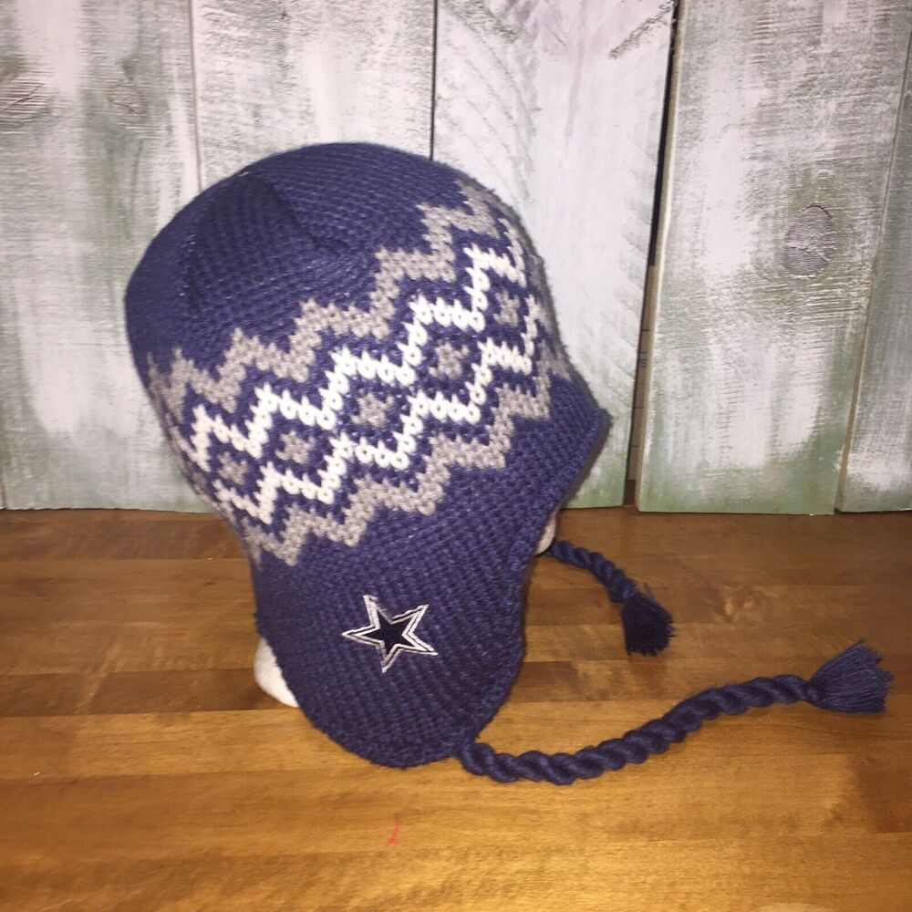 Reebok Team Apparel Winter Hat Dallas Cowboys NFL Licensed Blue Winter Cap